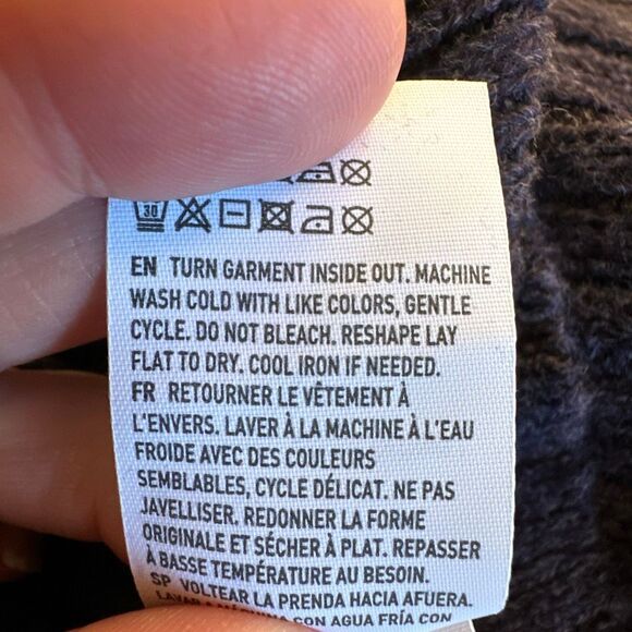 American Eagle Sweater Womens Medium Purple Ribbed Bell Sleeves Open Back - Picture 8 of 9